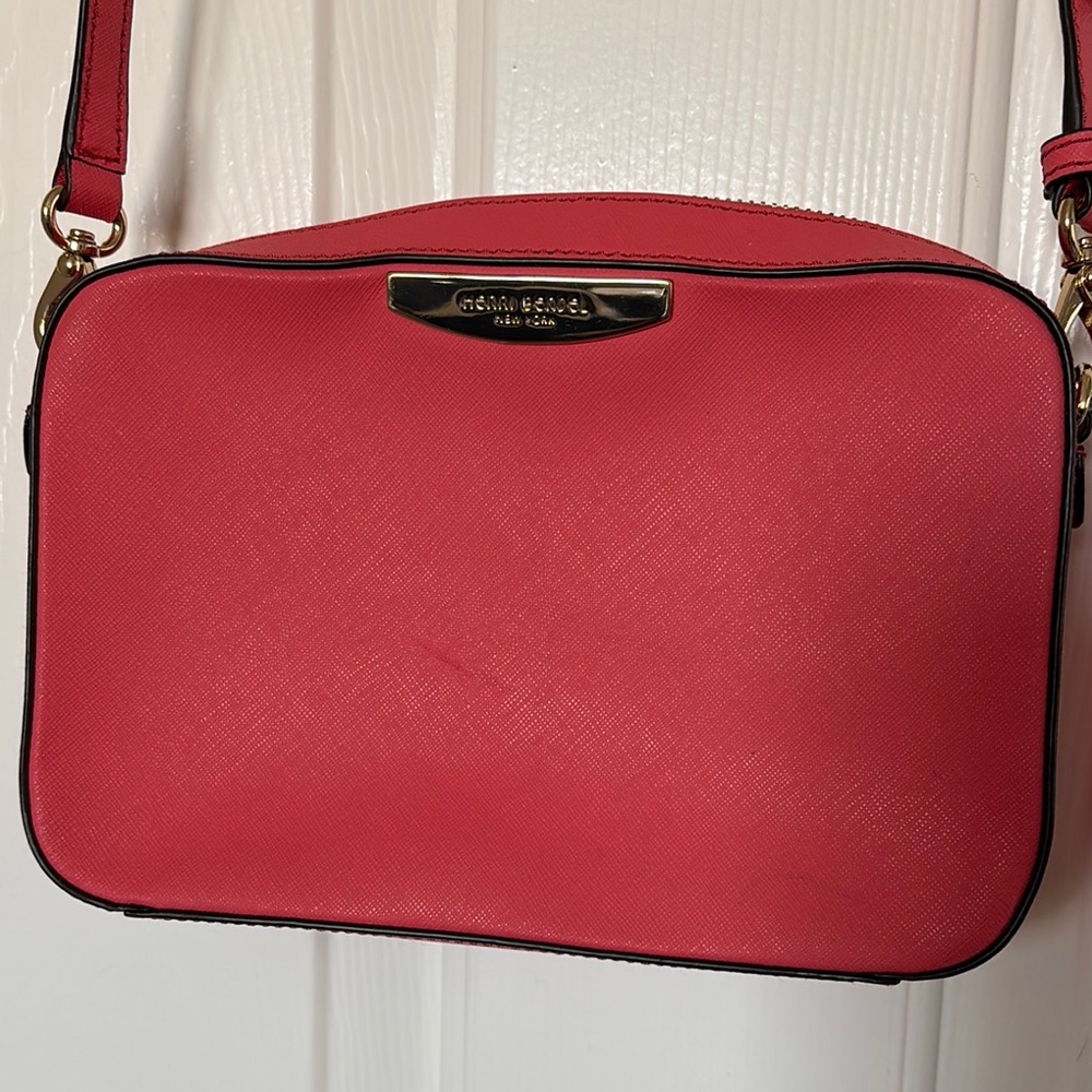 Henri Bendel Hot Pink Faux Leather Crossbody Bag